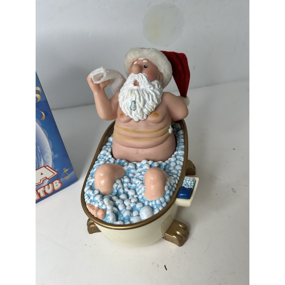 Singing Santa in the Bathtub Figure (with Box) - Picture 2 of 7